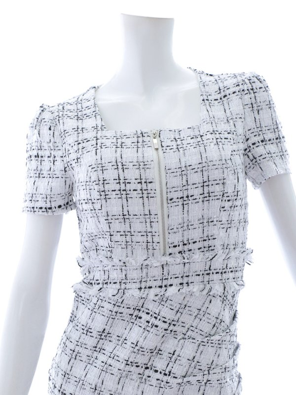 画像14: 送料無料！ツイードジップアップミニドレス/キャバドレス【XS-Lサイズ/1カラー】[OF03B] 【IM】【一部予約商品/11月上旬発送予定】