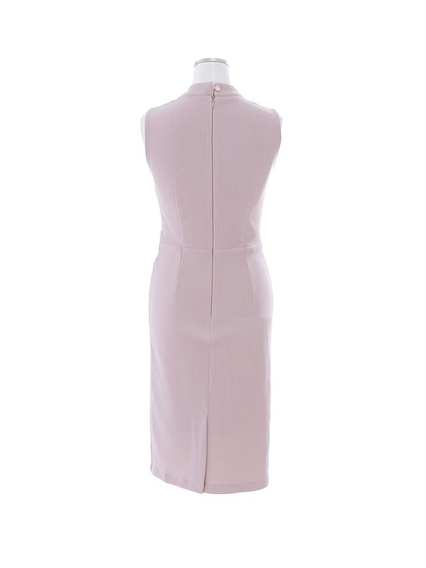 画像28: 【スプリングセール！】SALE!リブストライプドレス/ホルターネック/ノースリーブ/フェイクベルト/胸元透け/谷間見せ/背中隠し/ミディアムドレス/キャバドレス【S-Mサイズ/2カラー】[OF03] 【IM】