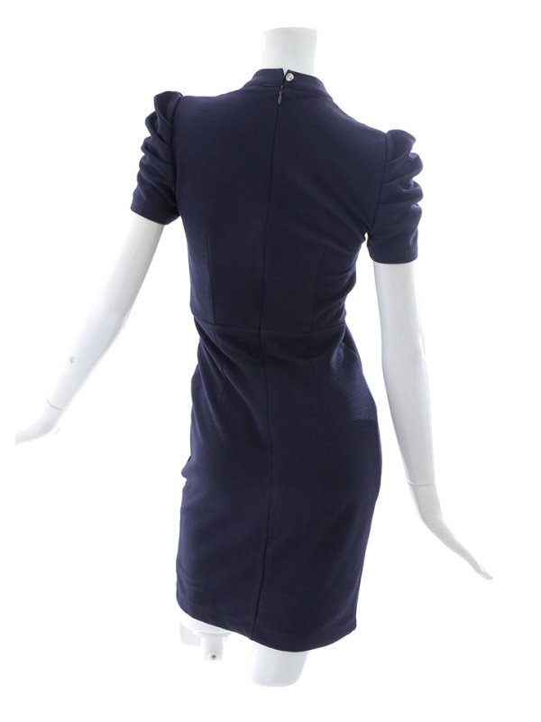 画像15: バストカットミニドレス/ホルターネック/ワンカラー/谷間見せ/背中隠し/ショートスリーブ/サイドシアー /キャバドレス 【XS-Mサイズ/1カラー】[OF03B] 【IM】