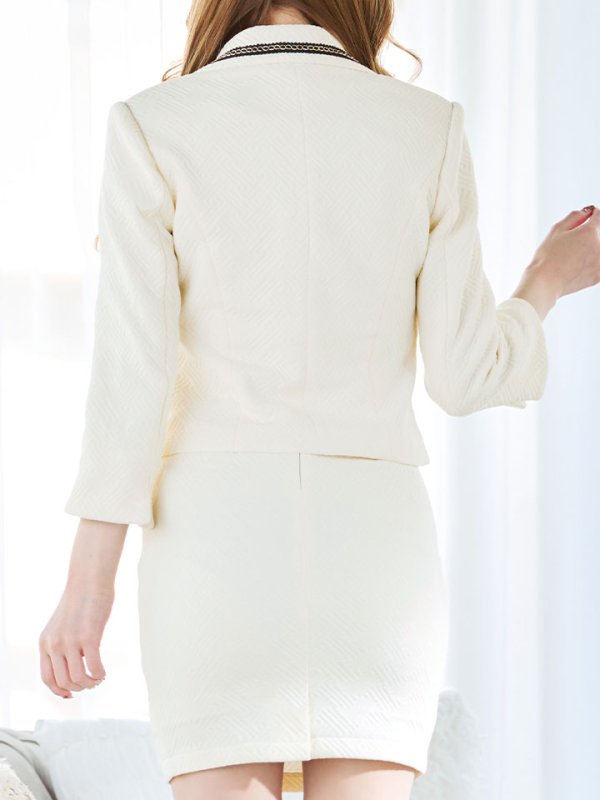 画像7: ジャケット2ピースドレス/チェーン/ポケット/谷間見せ/背中隠し/ミニドレス/キャバドレス【S-Mサイズ/2カラー】[OF03B] 【IM】