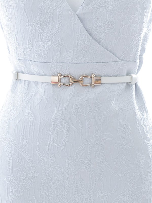 画像17: 花柄刺繍レースドレス/ノースリーブ/ベルト/胸元透け/谷間見せ/背中隠し/ミニドレス/キャバドレス【XS-Mサイズ/1カラー】[OF03B] 【IM】