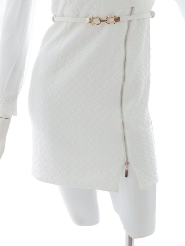 画像21: 再入荷!ボリュームシアースリーブ/チュール袖/ロングスリーブ/肌見せ/谷間見せ/背中見せ/タイト/ミニドレス/キャバドレス【S-Lサイズ/2カラー】[OF03B] 【IM】