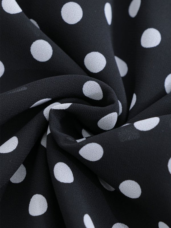 画像24: 水玉ワンピースドレス/フレアー/ノースリーブ/谷間見せ/背中隠し/ミディアムドレス/キャバドレス【S-Lサイズ/2カラー】[OF03B] 【IM】