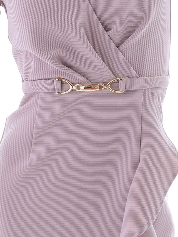 画像24: 再入荷!マーメイドフリルドレス/胸元オープンカット/ベルスリーブ/布ベルト/谷間見せ/背中隠し/ミディアムドレス/キャバドレス【S-Lサイズ/1カラー】[OF03B-U] 【IM】