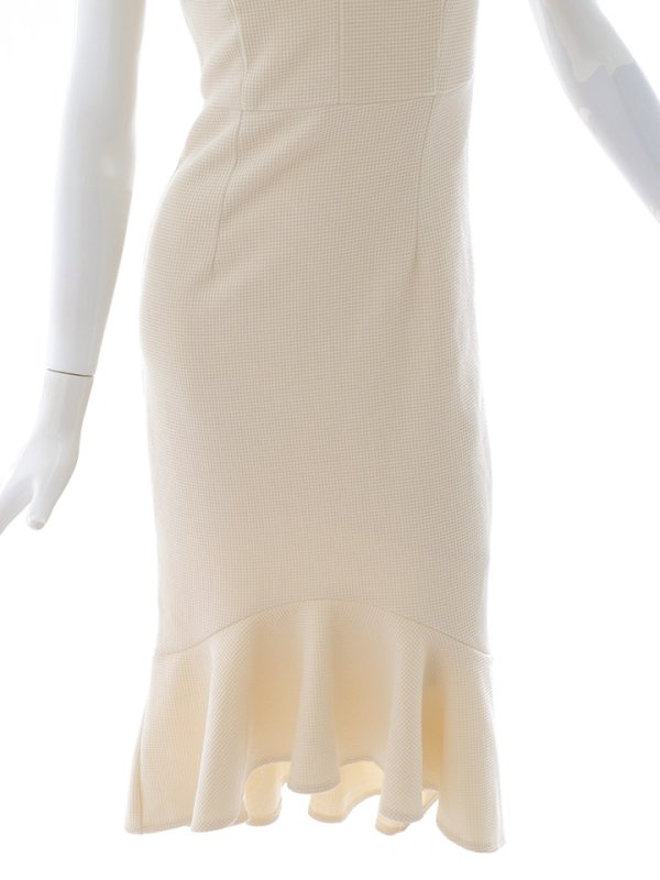 画像16: ワッフルマーメイドドレス/ワッフル生地/半袖/谷間見せ/背中隠し/ミディアムドレス/キャバドレス【S-Lサイズ/1カラー】[OF03B] 【IM】