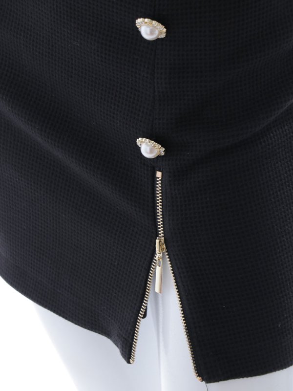 画像15: ワッフルセットアップドレス/ジップアップ/谷間見せ/背中隠し/タイト/ミニドレス/キャバドレス【XS-Mサイズ/1カラー】[OF03B] 【IM】