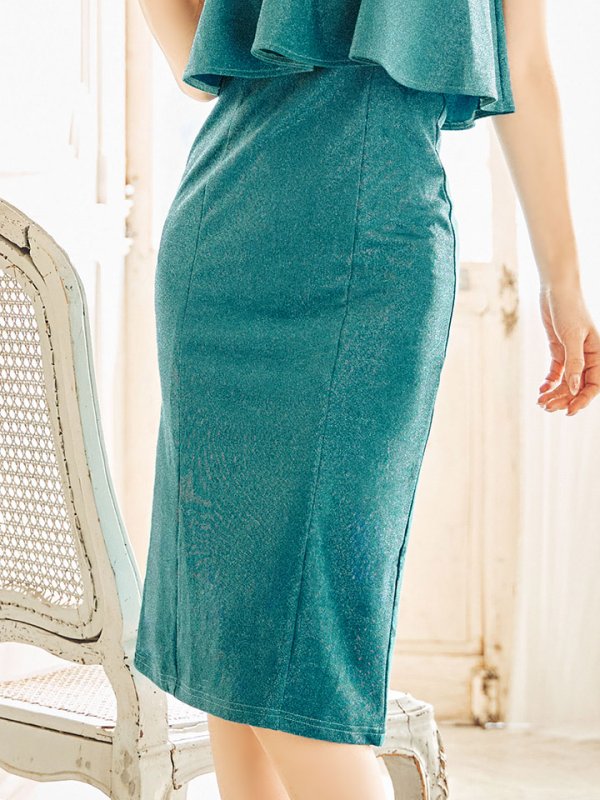 画像10: 【即日発送】ラメフリルミディアムドレス/タイト/ビジュー/グリッター/ノースリーブ/谷間隠し/背中隠し/ミディアムドレス/キャバドレス【IM】【XS-XLサイズ/4カラー】[OF03B] 【IM】dzw