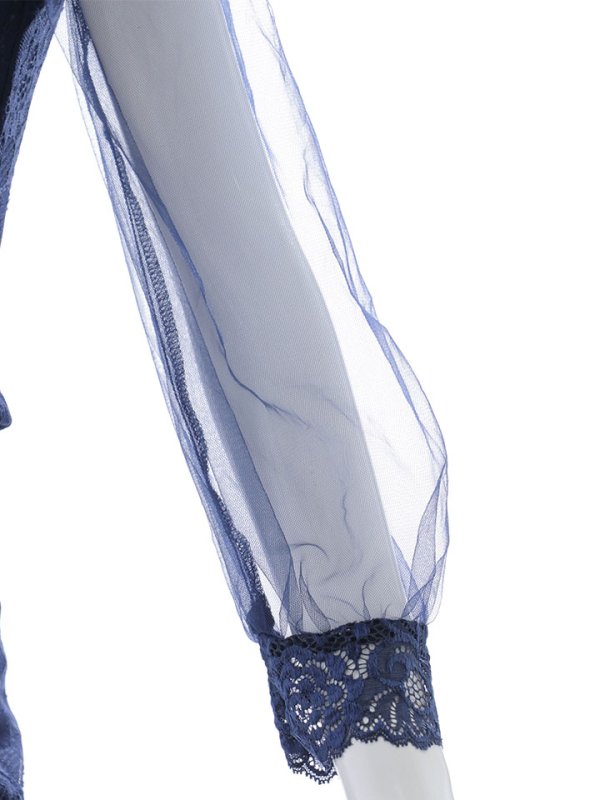 画像13: セットアップミニドレス/2ピース/刺繍レース/フロントジップ/チュール袖/キャバドレス/谷間見せ/ミニドレス/キャバドレス【XS-Lサイズ/1カラー】[OF03B] 【IM】