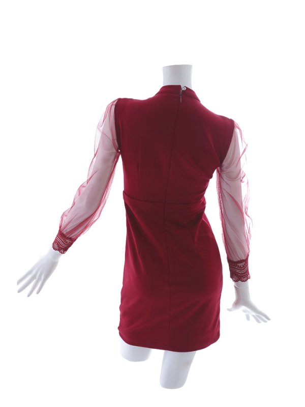 画像14: ジップアップドレス/チュール/透け感/刺繍/谷間見せ/背中隠し/ミニドレス/キャバドレス【IM】【S-Lサイズ/1カラー】[OF03B] 【IM】dzw