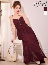 【sifeel/シフィール】新色登場！花柄シフォンレイヤードキャミワンピースドレス/キャバドレス【XS-Lサイズ/2カラー】[OF03B] 【IM】