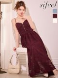 【sifeel/シフィール】新色登場！花柄シフォンレイヤードキャミワンピースドレス/キャバドレス【XS-Lサイズ/3カラー】[OF03] 【IM】