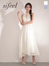 【sifeel/シフィール】フラワー刺繍ジップフレアワンピース/キャバドレス【S-Lサイズ/2カラー】[OF03]【IM】
