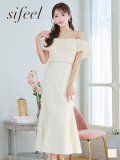 【sifeel/シフィール】シフォンバルーンツイードパールロングドレス/キャバドレス【S-Lサイズ/2カラー】[OF03] 【YN】dzw