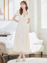 【sifeel/シフィール】ミディアムチェックレースワンピースドレス/キャバドレス【S-Lサイズ/1カラー】[OF03] 【YN】dzw