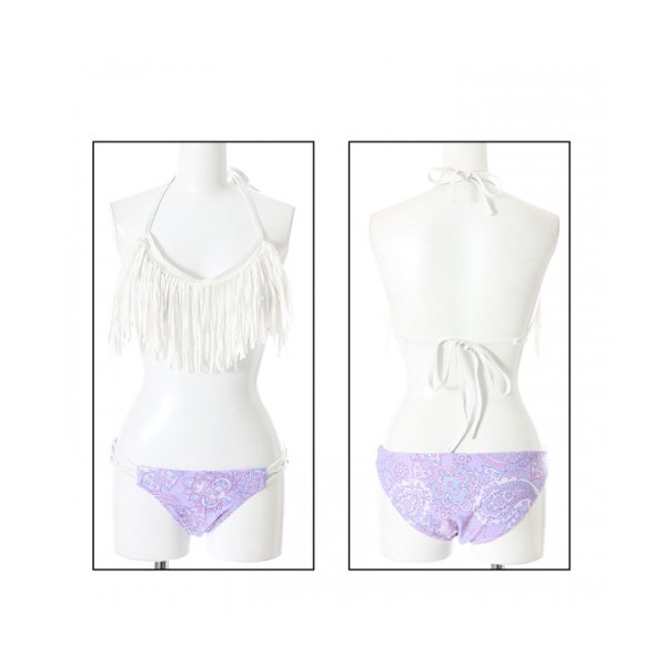 画像8: 【即日発送】【水着セール】【水着】フリンジホルター×ペイズリー ビキニ[YMT]