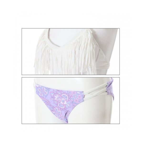 画像9: 【即日発送】【水着セール】【水着】フリンジホルター×ペイズリー ビキニ[YMT]