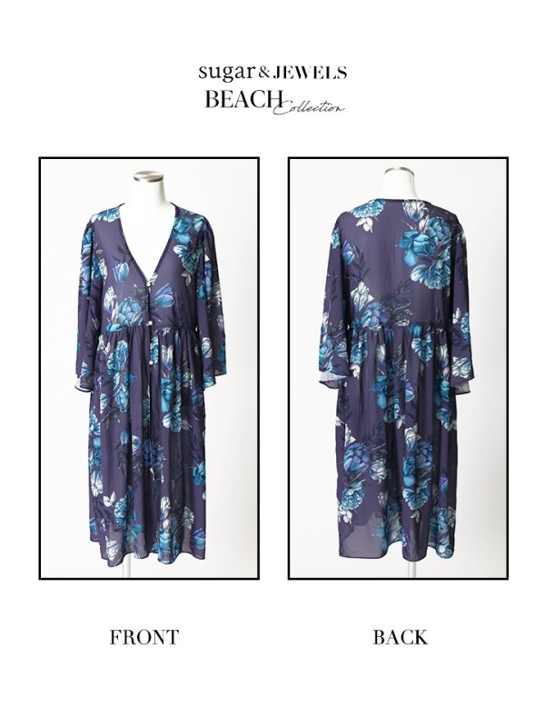 画像18: 【即日発送】【水着セール】【水着】ペプラムフリル/バンドゥハイウエストモーヴパープルフラワービキニ [YMT]