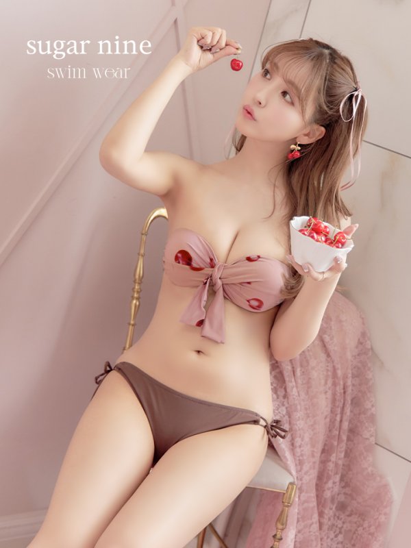 画像3: 【即日発送】【水着セール】【ビキニ】【水着】フロントリボンさくらんぼビキニ[YMT]