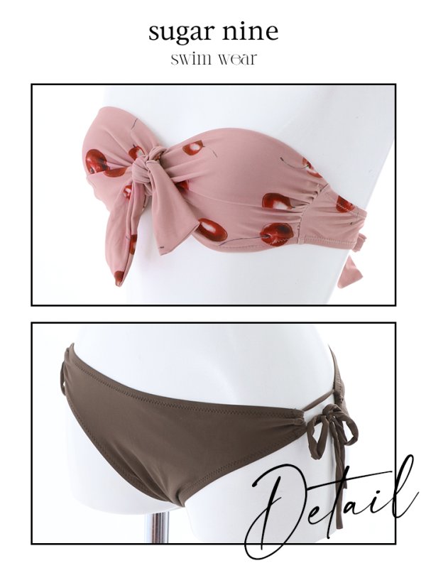 画像15: 【即日発送】【水着セール】【ビキニ】【水着】フロントリボンさくらんぼビキニ[YMT]