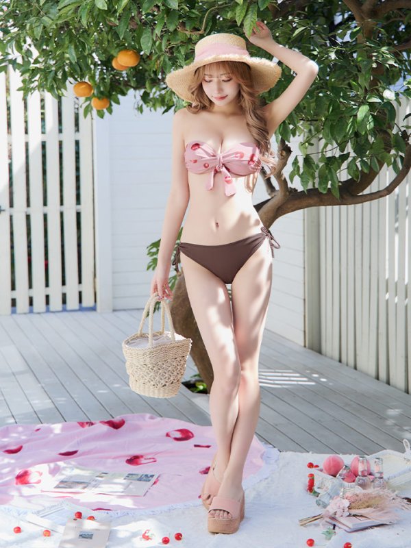 画像8: 【即日発送】【水着セール】【ビキニ】【水着】フロントリボンさくらんぼビキニ[YMT]