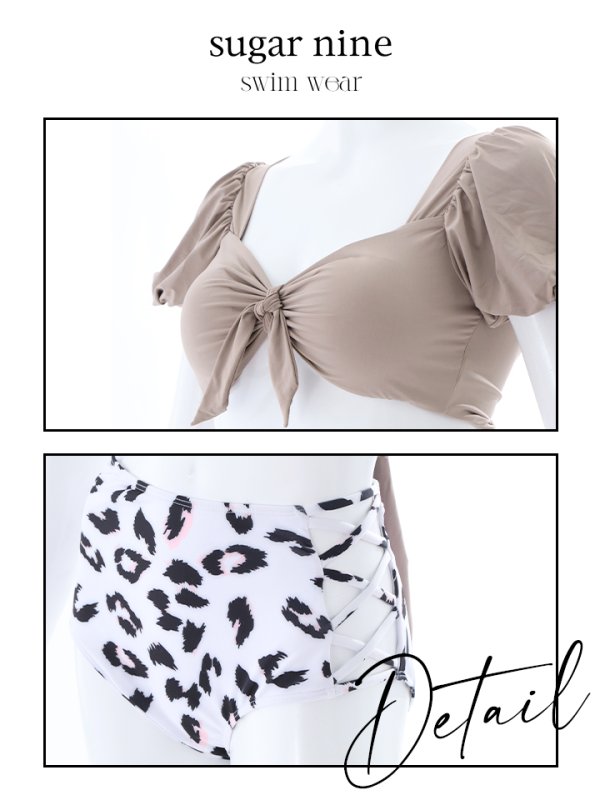 画像15: 【即日発送】【ビキニ】【水着】袖ありギャザーダルメシアンビキニ[YMT]