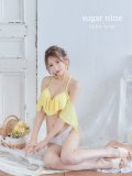 【ビキニ】【水着】フリルショルダーフラワービキニ[YMT]