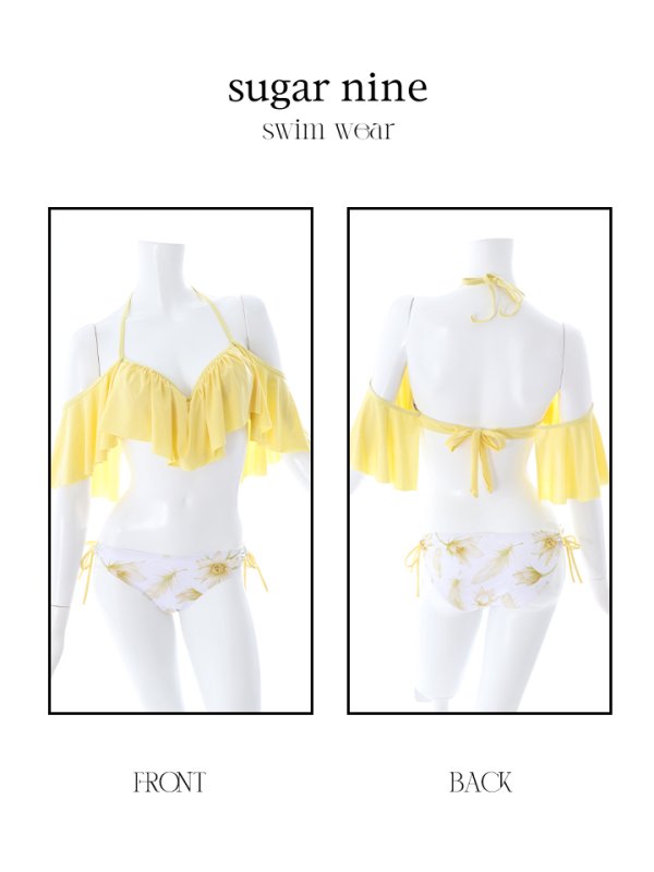 画像10: 【即日発送】【ビキニ】【水着】フリルショルダーフラワービキニ[YMT]