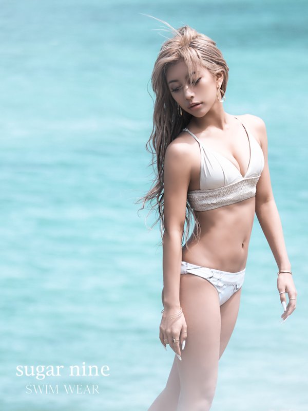 画像3: 【即日発送】【水着セール】【ビキニ】【水着】バッククロス大理石ビキニ[YMT]