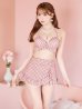 画像8: 【ビキニ】【水着】スカート付き2way ギンガムチェック柄 クロスビキニ 3点セット【予約/6月下旬発送予定】[YMT](MG-SN003)