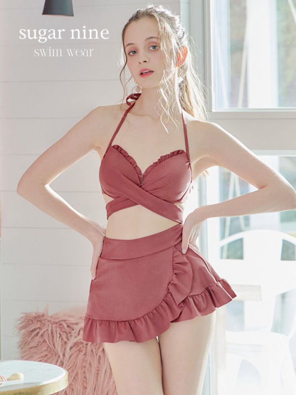 画像3: 【即日発送】【ビキニ】【水着】ホルターネックハイウエストビキニ[YMT]