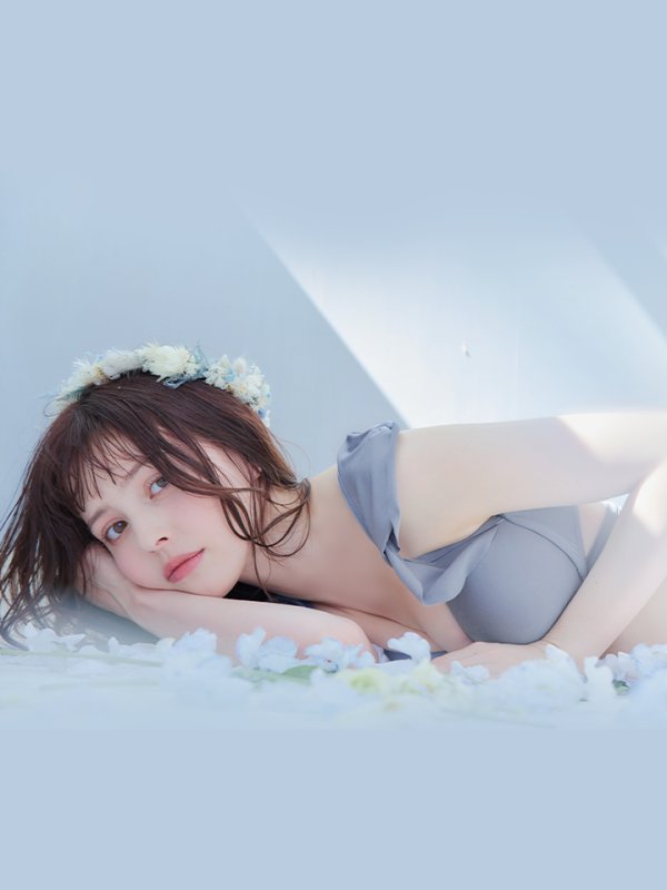 画像20: 【即日発送】【ビキニ】【水着】ショルダーフリルクロスビキニ/無地/シンプル[YMT]