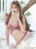 【即日発送！】【ビキニ】【水着】ショルダーフリルクロスビキニ/無地/シンプル[YMT]