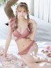 画像24: 【即日発送！】【ビキニ】【水着】ショルダーフリルクロスビキニ/無地/シンプル[YMT]