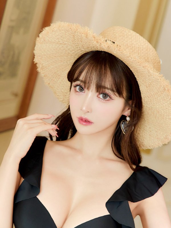 画像20: 【即日発送】【ビキニ】【水着】ショルダーフリルクロスビキニ/無地/シンプル[YMT]