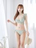 画像17: 【即日発送！】【ビキニ】【水着】ショルダーフリルクロスビキニ/無地/シンプル[YMT]