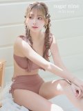 【ビキニ】【水着】フリルショルダービキニ/ハイウエスト/無地/シンプル[YMT]
