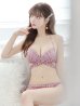 画像2: 【即日発送】【ビキニ】【水着】ツイードプリント バッククロスリボン クロスビキニ 2点セット[FB01](MG-SN003) (2)