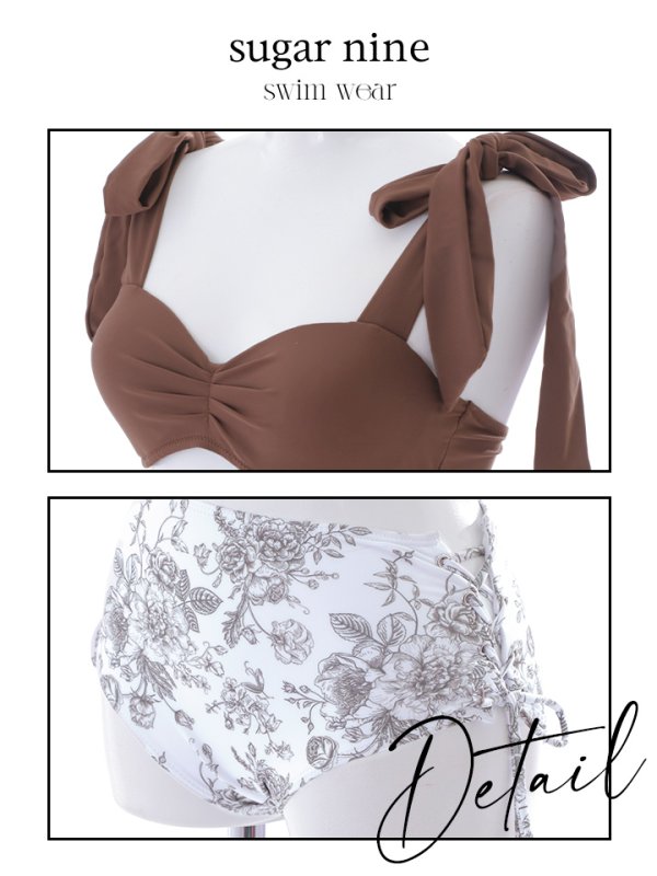 画像38: 【即日発送】【水着セール】【ビキニ】【水着】トワルドジュイ柄 / ショルダーリボンビキニ（MG-K018）[YMT]