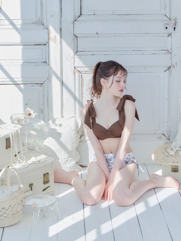 画像14: 【即日発送】【水着セール】【ビキニ】【水着】トワルドジュイ柄 / ショルダーリボンビキニ[YMT][M194-HS-23NN]