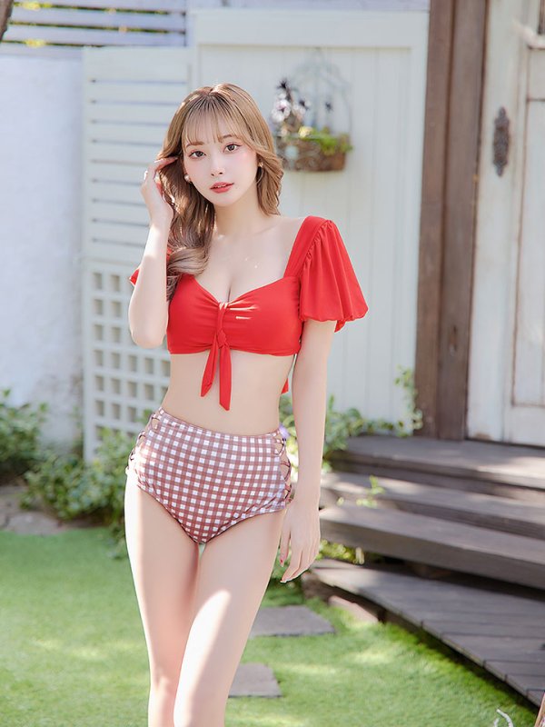 画像13: 【即日発送】【ビキニ】【水着】パフスリーブ2wayビキニ[M200-SW-23PY][YMT]