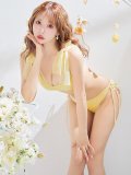 【ビキニ】【水着】チュールリボン バストアップ ビキニ 2点セット[YMT]【一部予約 / 6月下旬発送予定】