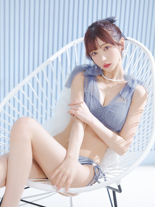 画像2: 【ビキニ】【水着】チュールリボン バストアップ ビキニ 2点セット[YMT]【一部予約 / 6月下旬発送予定】