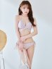 画像3: 【ビキニ】【水着】千鳥格子柄  バッククロスリボン クロスビキニ 2点セット[YMT]