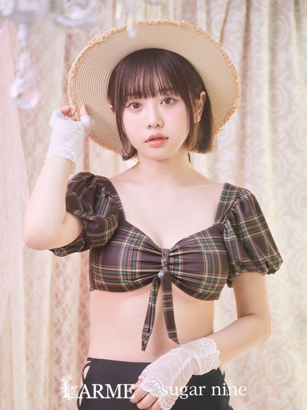画像2: 【ビキニ】【水着】パフスリーブ2wayビキニ[M214-SW-23PY][YMT]