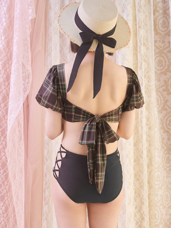 画像6: 【即日発送】【ビキニ】【水着】パフスリーブ2wayビキニ[M214-SW-23PY][YMT]