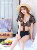 【ビキニ】【水着】パフスリーブ2wayビキニ[M214-SW-23PY][YMT]