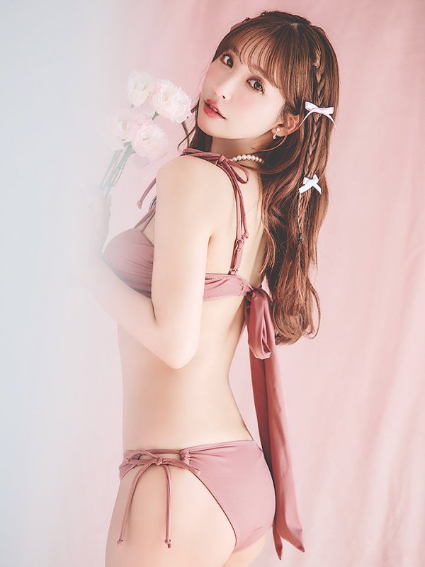 画像18: 【即日発送】【ビキニ】【水着】ショルダー紐シンプルビキニ 2点セット（MG-K018）[YMT]