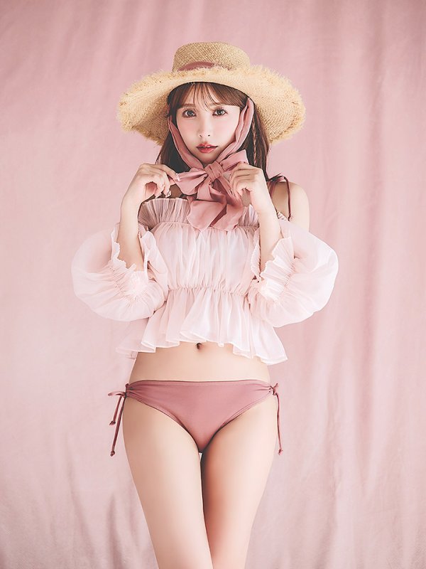 画像21: 【即日発送】【ビキニ】【水着】ショルダー紐シンプルビキニ 2点セット（MG-K018）[YMT]