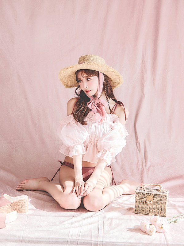 画像23: 【即日発送】【ビキニ】【水着】ショルダー紐シンプルビキニ 2点セット（MG-K018）[YMT]