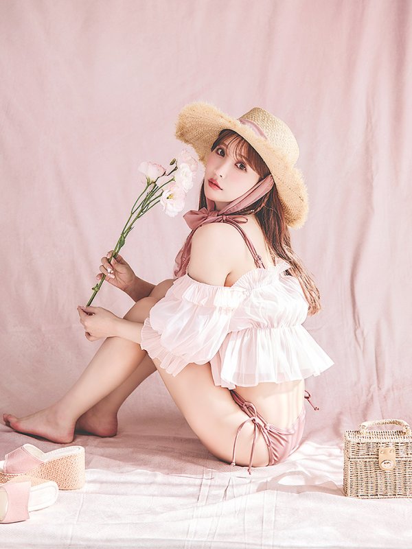 画像25: 【即日発送】【ビキニ】【水着】ショルダー紐シンプルビキニ 2点セット（MG-K018）[YMT]